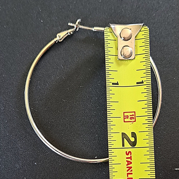 Sterling Silver Hoop Earrings - Picture 4 of 6